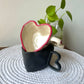 Shape of heart mug combo (red hearts & black) Set of 2