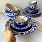 Blue floral dinner set