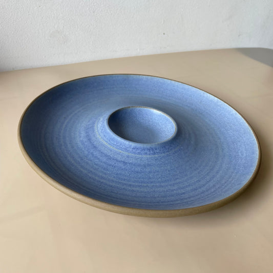 Chip n dip platter Blue