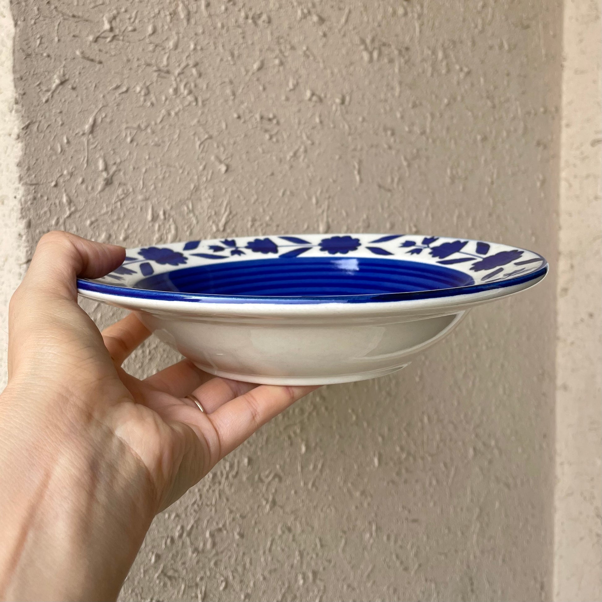 Buy Blue floral pasta plate
