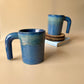 Buy Blue waves coffee mugs with open handle
