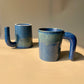 Blue waves coffee mugs with open handle
