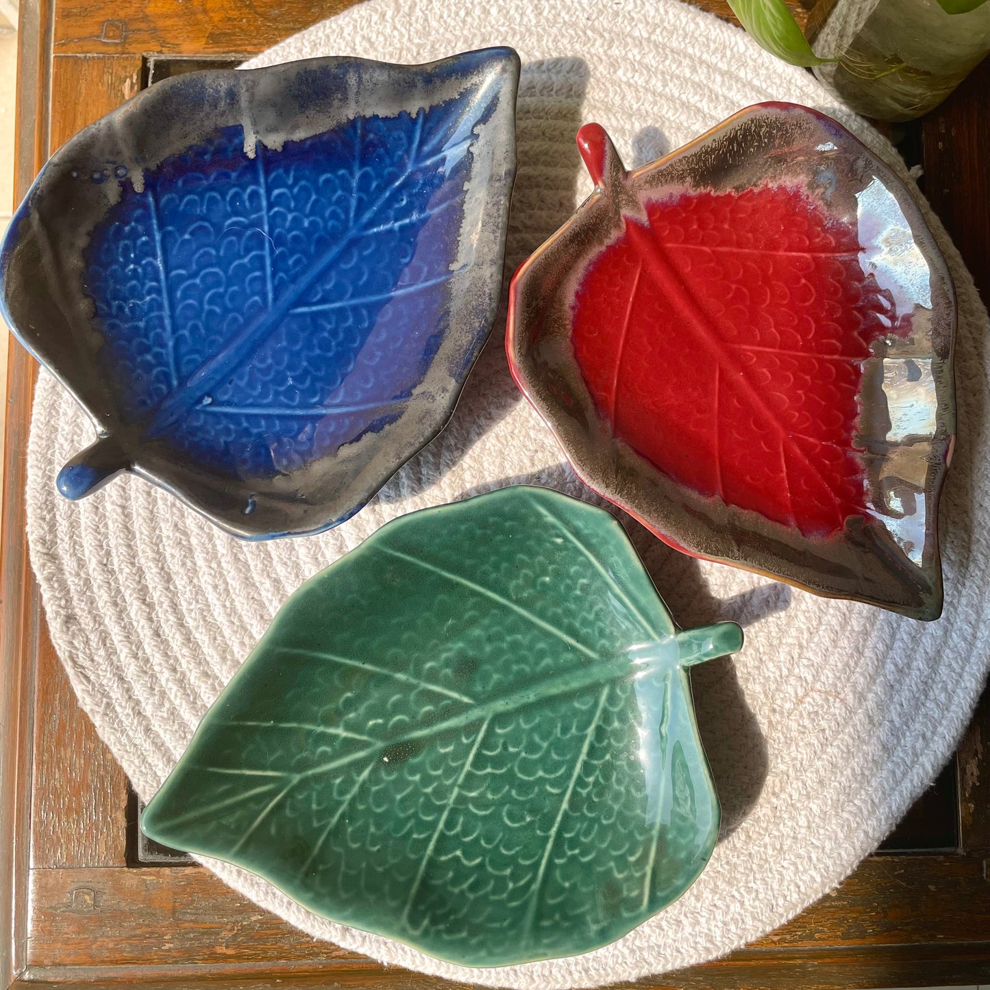 Leaf platters (set of 3)