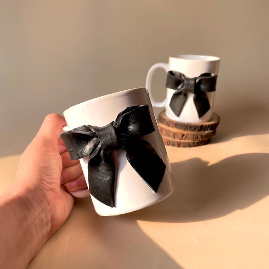 Pretty bow mug - Black