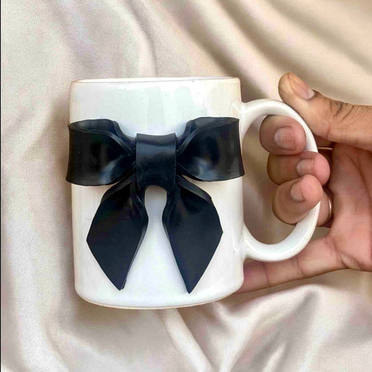 Pretty bow mug - Black