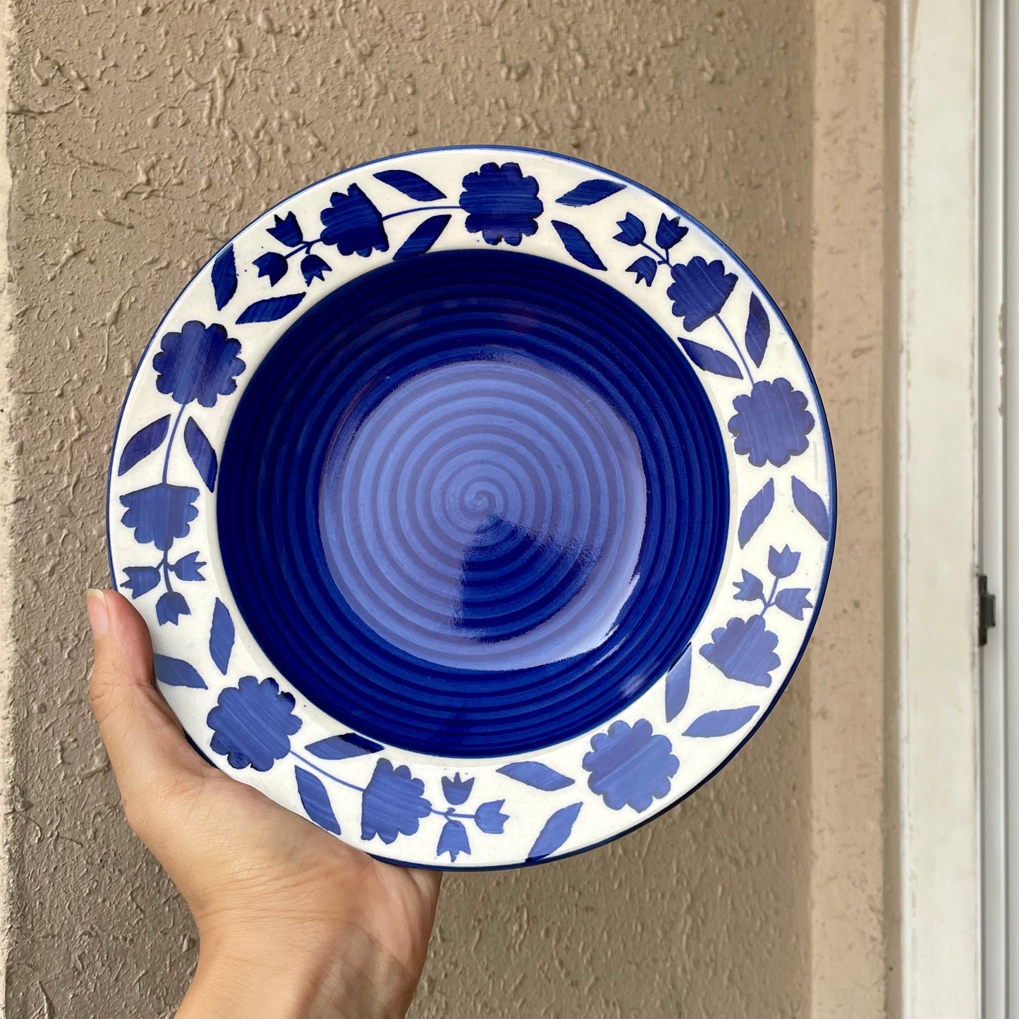 Buy Blue floral pasta plates Online