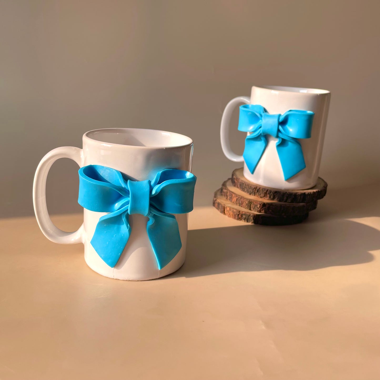 Pretty bow mug - Blue