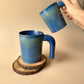 Buy Blue waves coffee mug with open handle Online