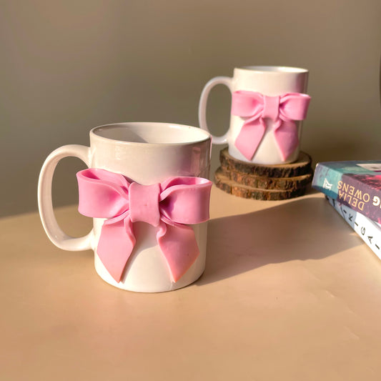 Pretty bow mug - Pink