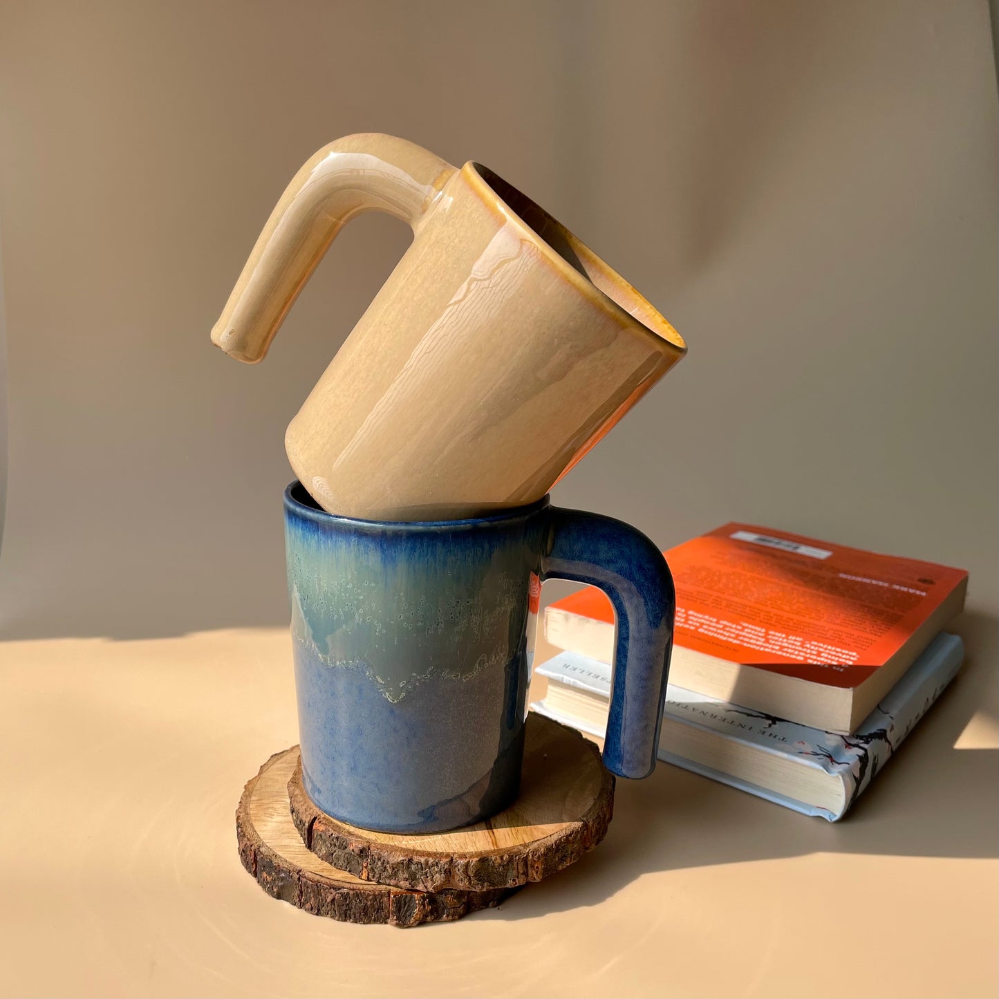 Blue waves and Salted caramel coffee mug 