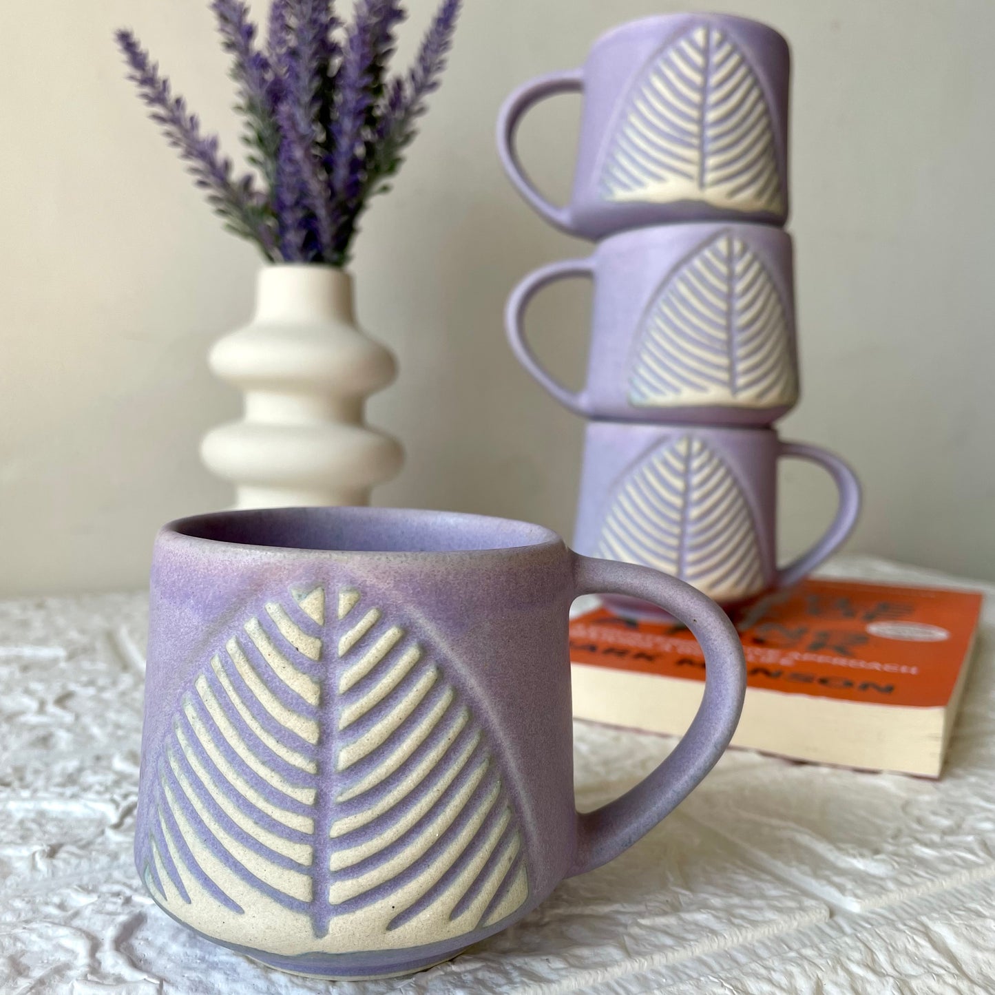 Lavender coffee mug