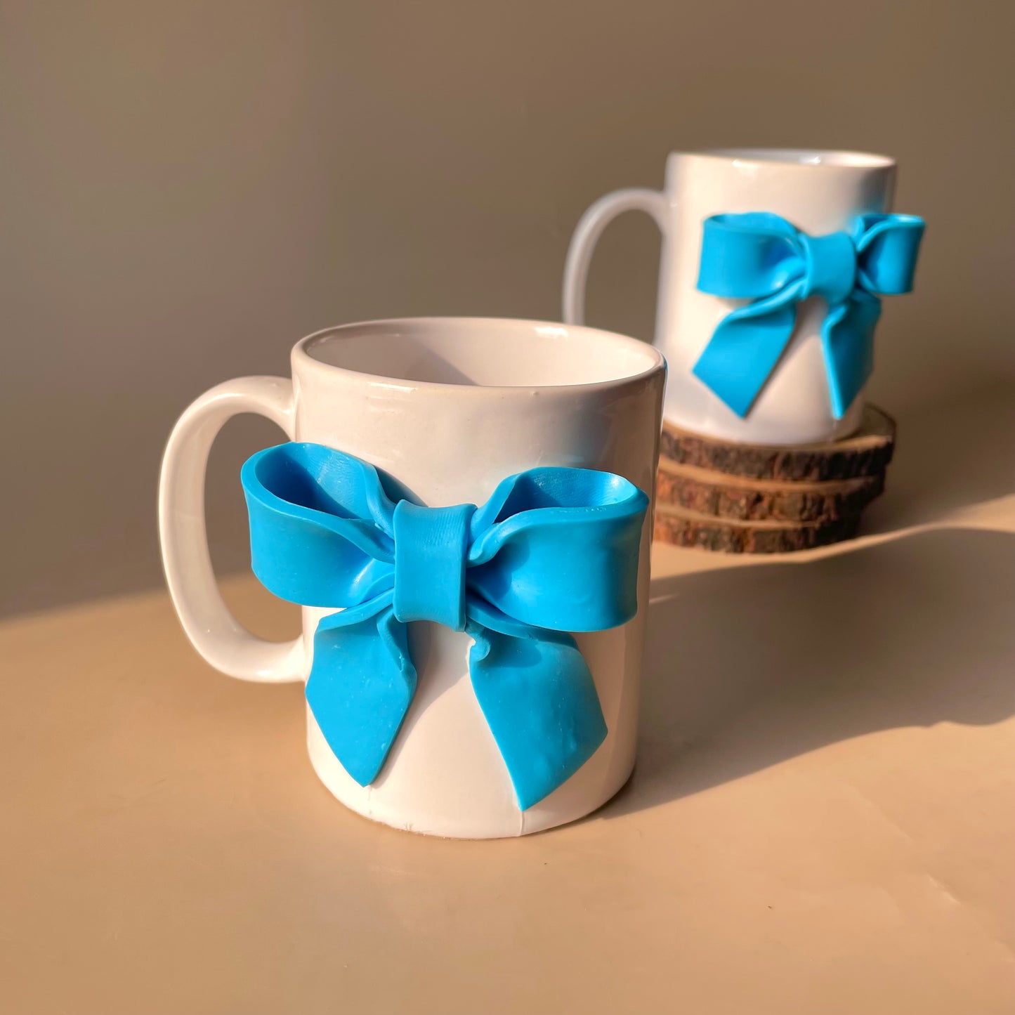 Pretty bow mug - Blue