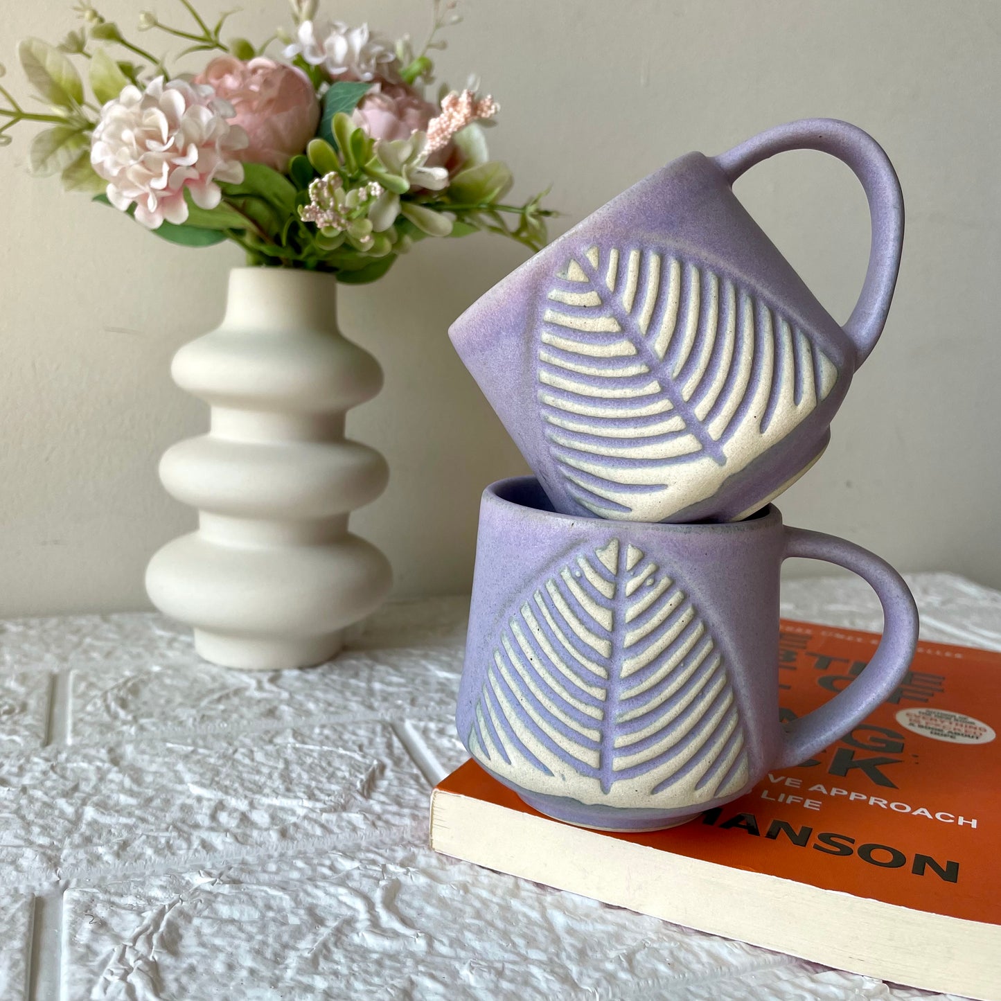 Lavender coffee mug