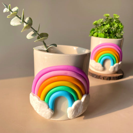 Rainbow on cloud planter 3D