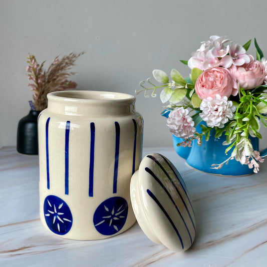 Stripes with Motif Jar