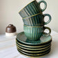 Olive cup-saucer