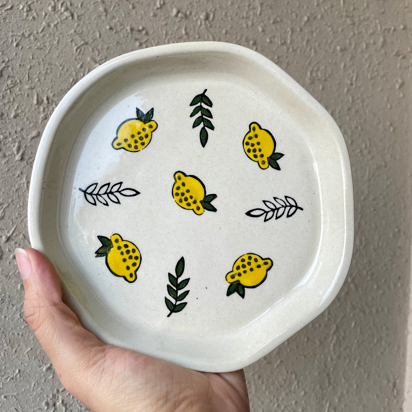 Hand-painted snack plate